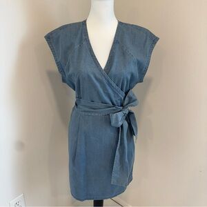 Kate Spade Saturday Wrap Mini Dress Chic Casual Modern Minimalist L